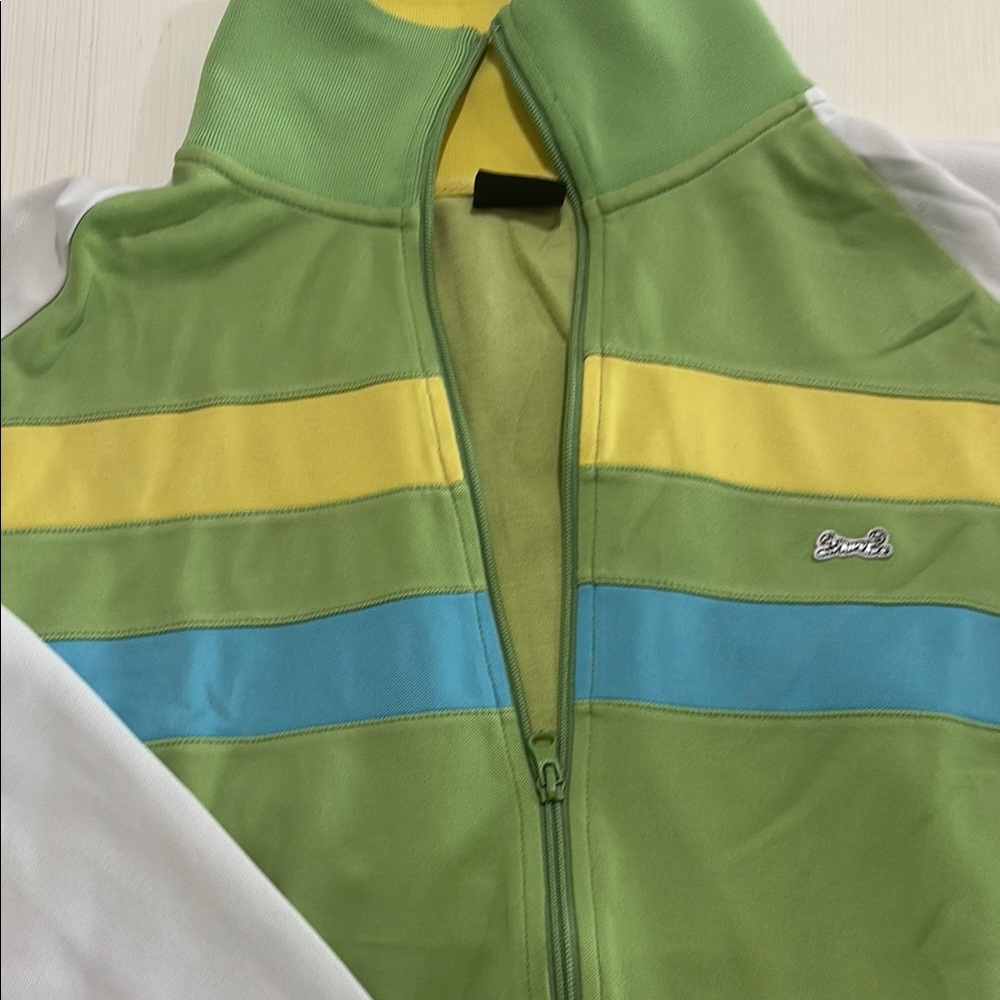 Vintage Le Tigre striped warm-up jacket. Men's XXL. Like new condition. Sharp! - Picture 2 of 9